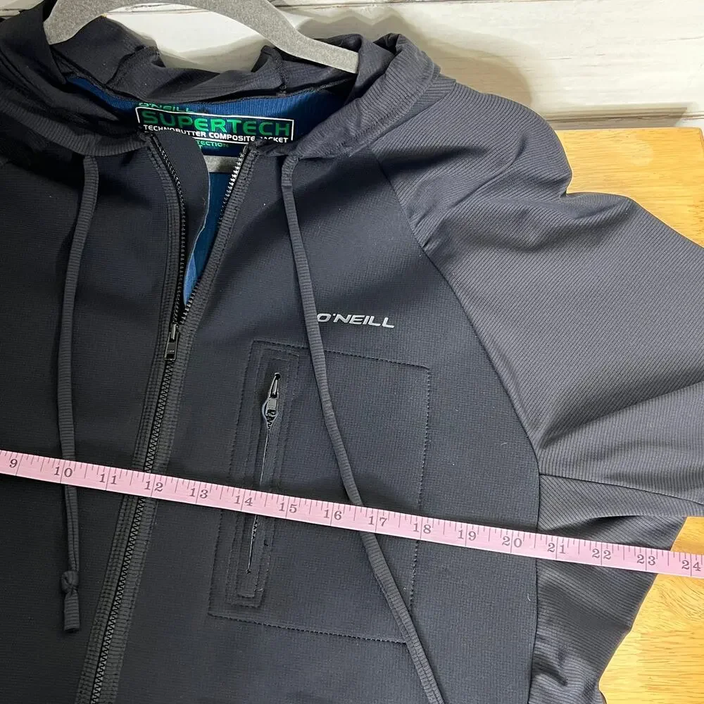 O’Neill Supertech Full Zip Packable Jacket Black Size Medium